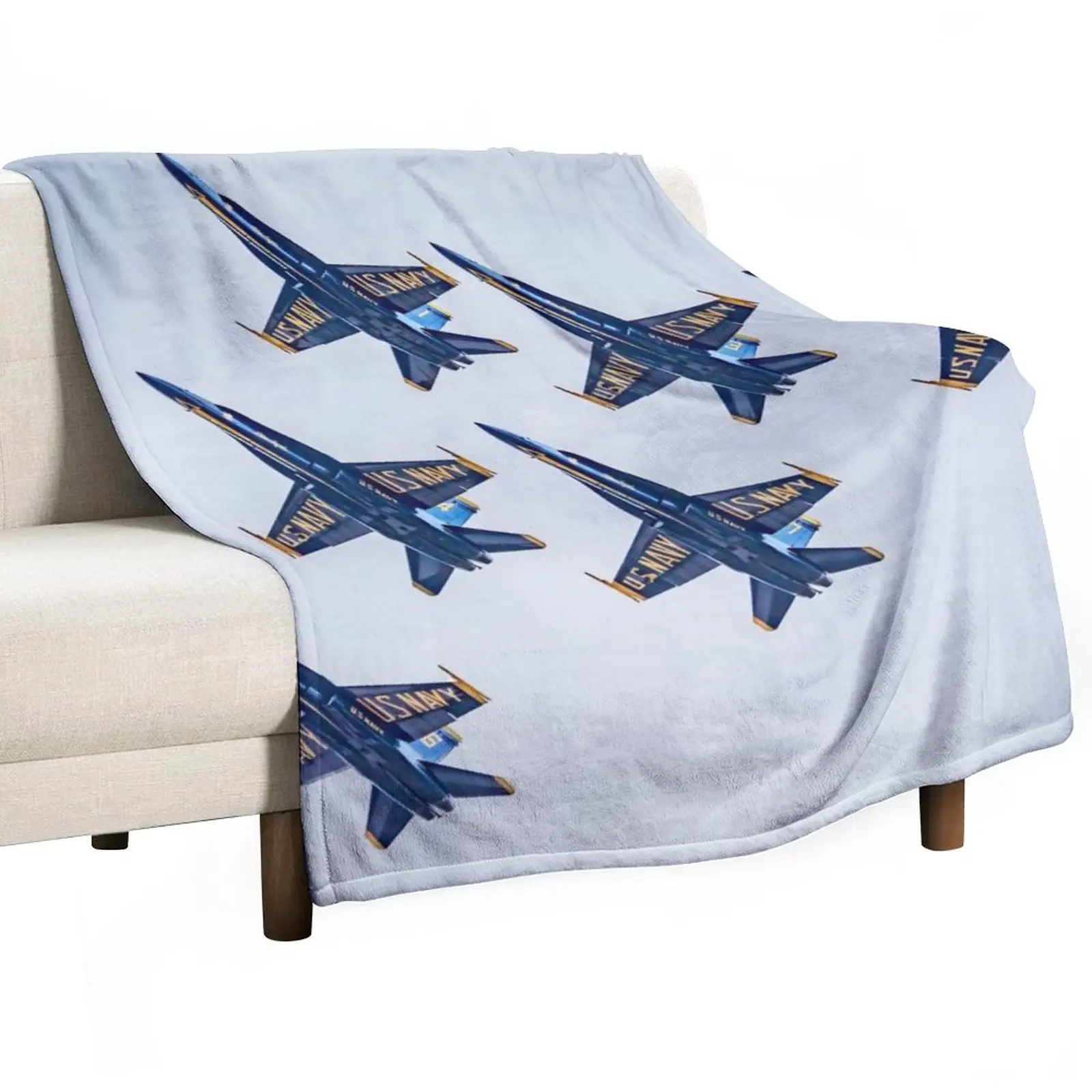 

Blue Angels 6-Ship Throw Blanket Vintage Blanket Flannel Fabric Stuffed Blankets Loose Blanket