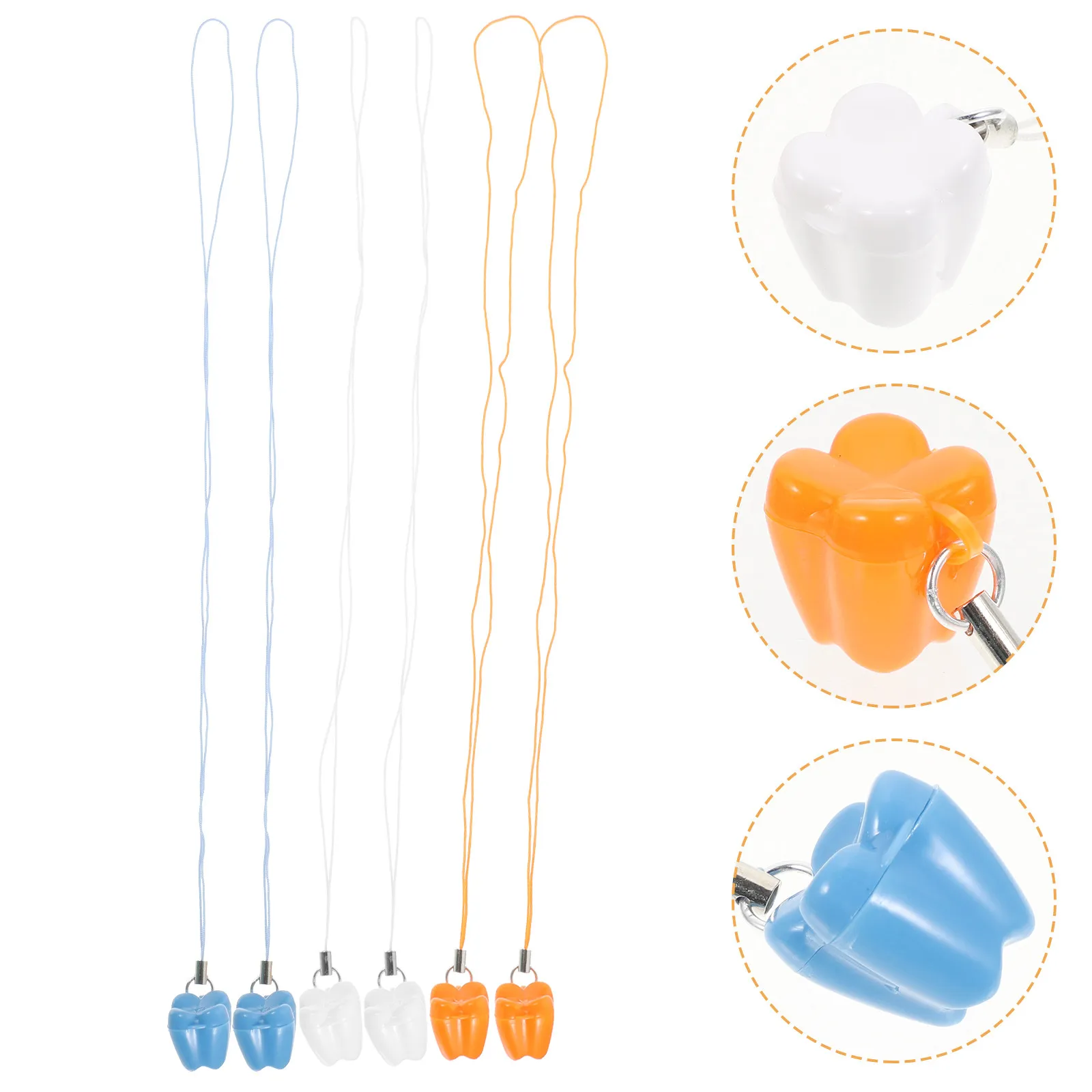 

25Pcs Baby Tooth Box Necklace Tooth Saver Charm Milk Teeth Organizer Funny Design Childhood Memory Keepsake Dentist Reward Gift