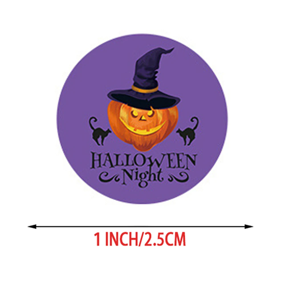 500Pcs Halloween Labels Sticker Funny Pumpkin Ghost Paper Stickers for Gift Packing Bag Sealing Label Halloween Party Decoration