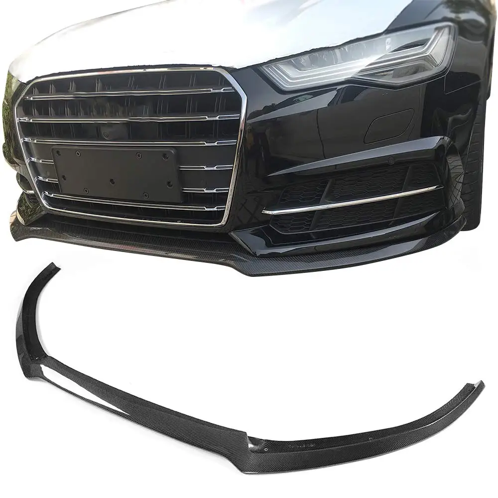 

Car Carbon Fiber Front Bumper Lip Compatible With 2016 2017 2018 Audi A6 S6 C7.5 Sline Sedan Carbon Fiber Car Bottom Lip