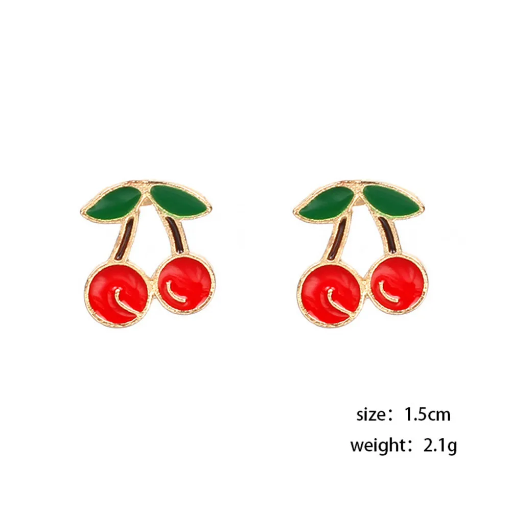 6Pairs Fruit Shape Earrings Adorable Stylish Ear Studs Elegant Dangler Earrings Jewelry for Women Daily Party Wedding Gift