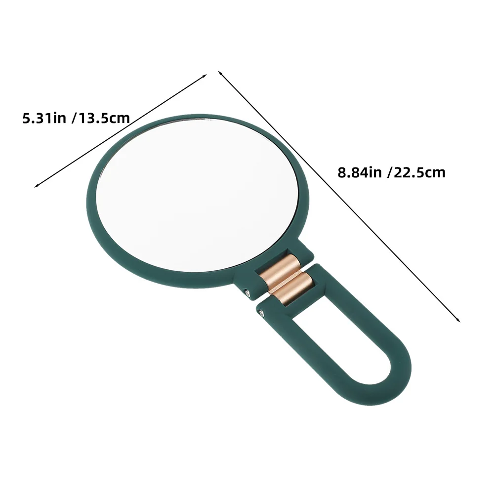 Miroir de maquillage de voyage vert, grossissant Double face 15x, pliable, Portable, Compact, vanité, bureau, Camping, 2 pièces