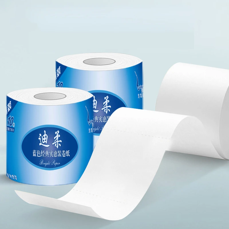 

10 Rolls Core Paper Tissue 3 Layers Soft Home Toilet Paper Virgin Wood Pulp Disposable Hand Towel Multi-purpose Hand Paper