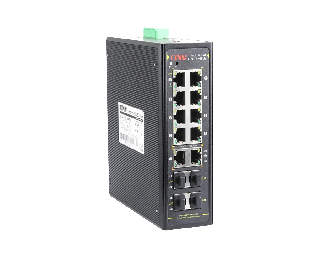hot selling industrial POE switch managed 14 port DIN RAIL industrial switch IPS33148PFM