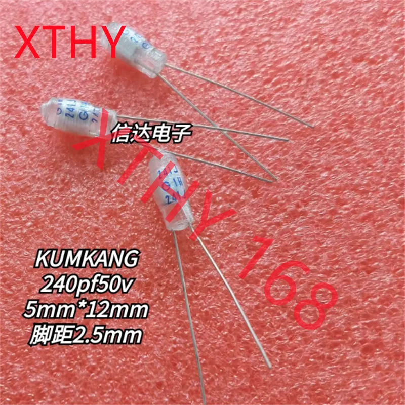 KUMKANG polystyrene capacitor 240pf50v 0.00024uf50v 241/50v p2.5mm