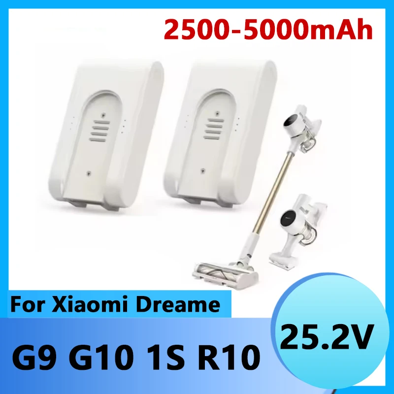For Xiaomi G9 G10 1S R10 Vacuum Cleaner Parts Lithium Ion Battery Pack 25.2V 5000mAh P2046-7S1P-BC