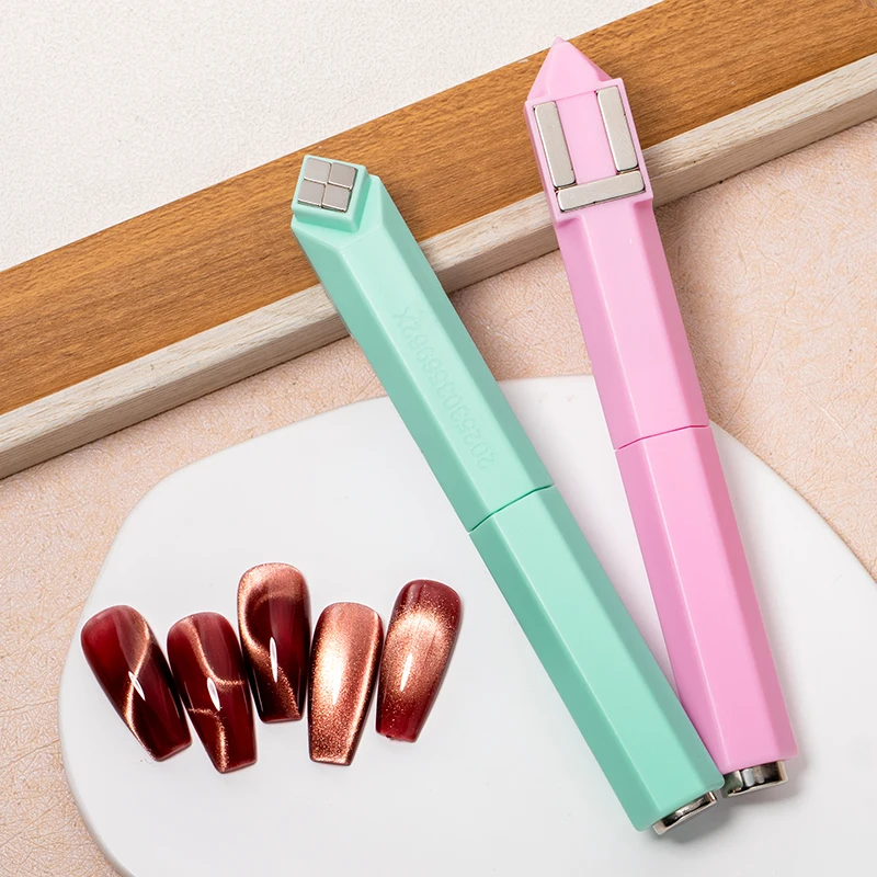 4-IN-1 Multi-Functional Magnet Cat's eye Effect - Professional Nail Art Tools and Accessories For DIY Magnetic Polish Effects