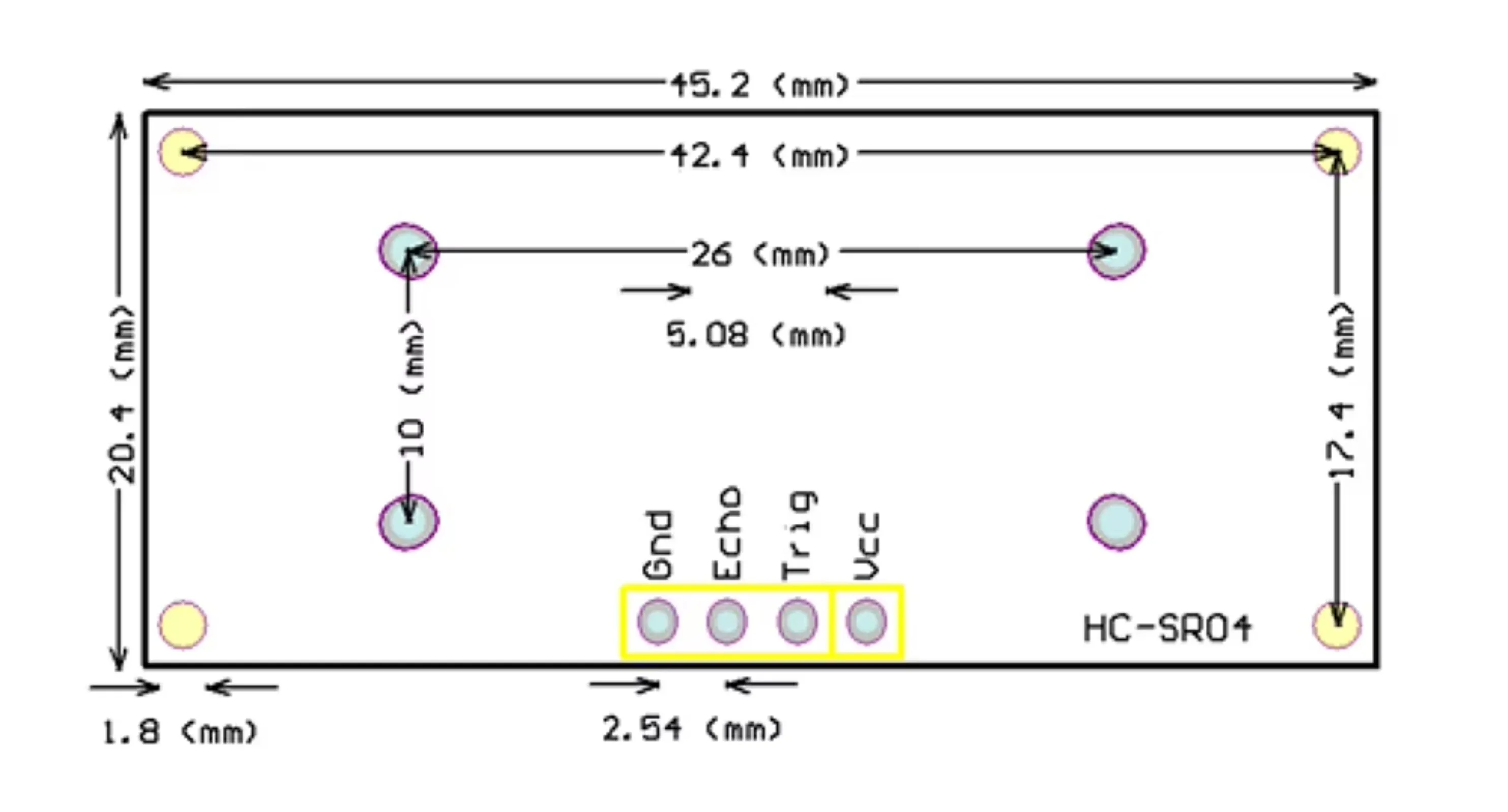 HC-SR04 Ultrasonic Sensor Module 4M Range 2CM Blind Zone for Robotics Obstacle Avoidance Ideal for DIY Projects