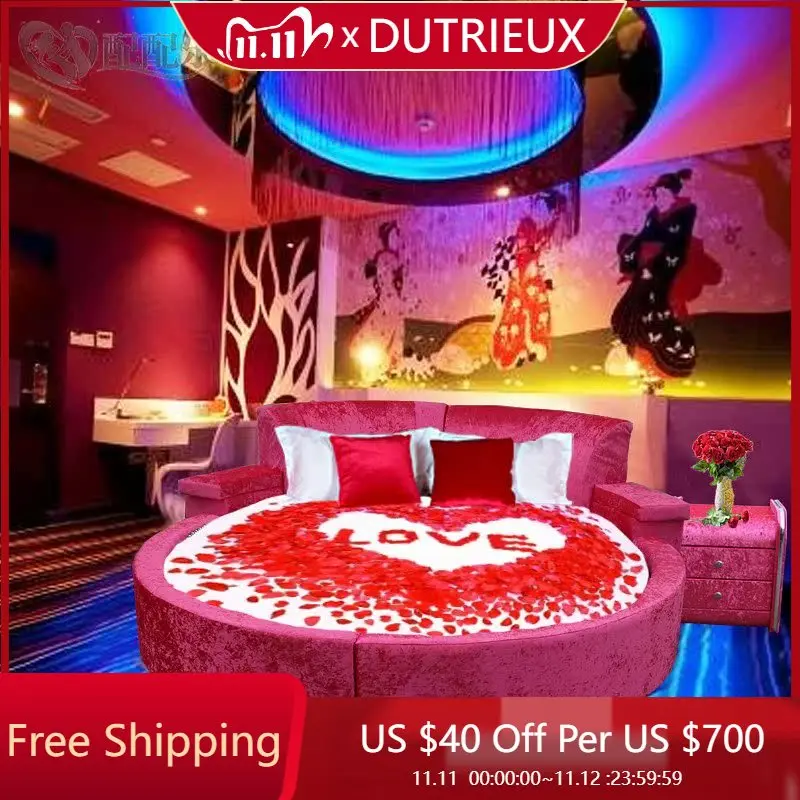 

Modern Salon Bed Accent Lounge Clear Unique Designer Hotel Cute Space Saving Double Bed Nordic Camas De Casal Trendy Furniture