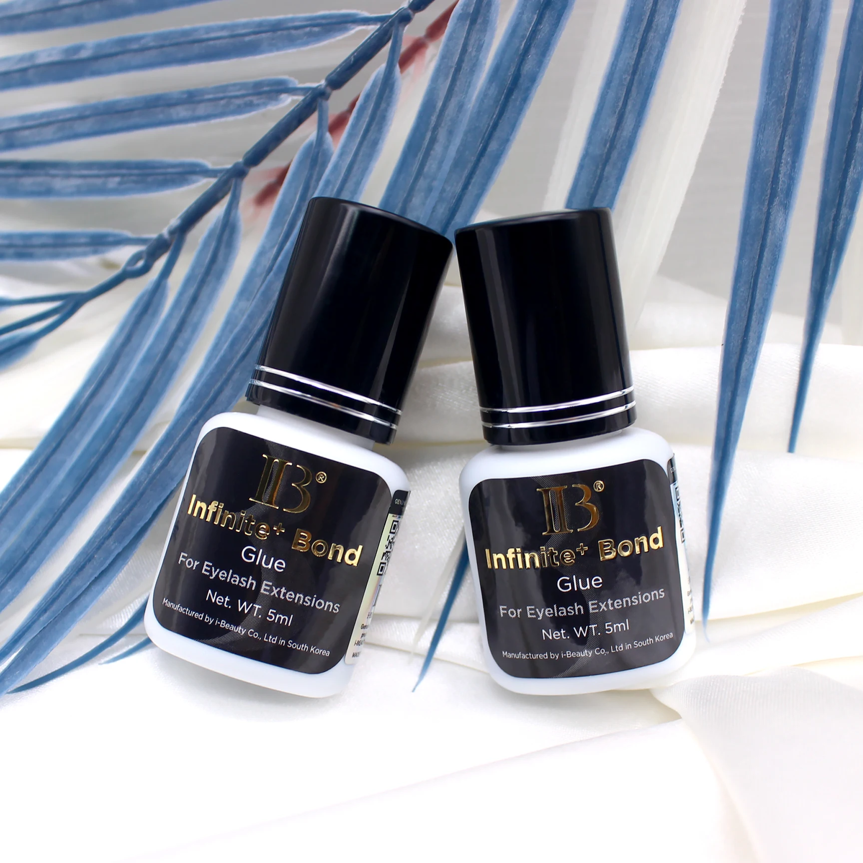 1 bottiglia IB IBeauty Colla infinita + legante per estensioni delle ciglia Colla nera Asciugatura rapida Negozio di bellezza Corea Forniture originali da 5 ml