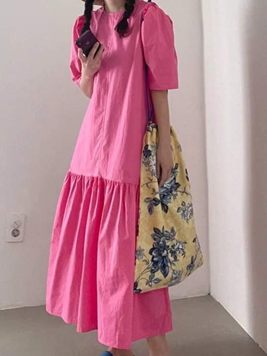 Vestido Retro Antienvejecimiento con Dobladillo de Encaje para Mujer, Nuevo Vestido Largo Blanco Hoado de Verano, Estilo In...