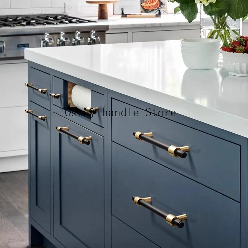 Handle cabinet door wardrobe door drawer cabinet handle kitchen light luxury modern simple lengthened single hole