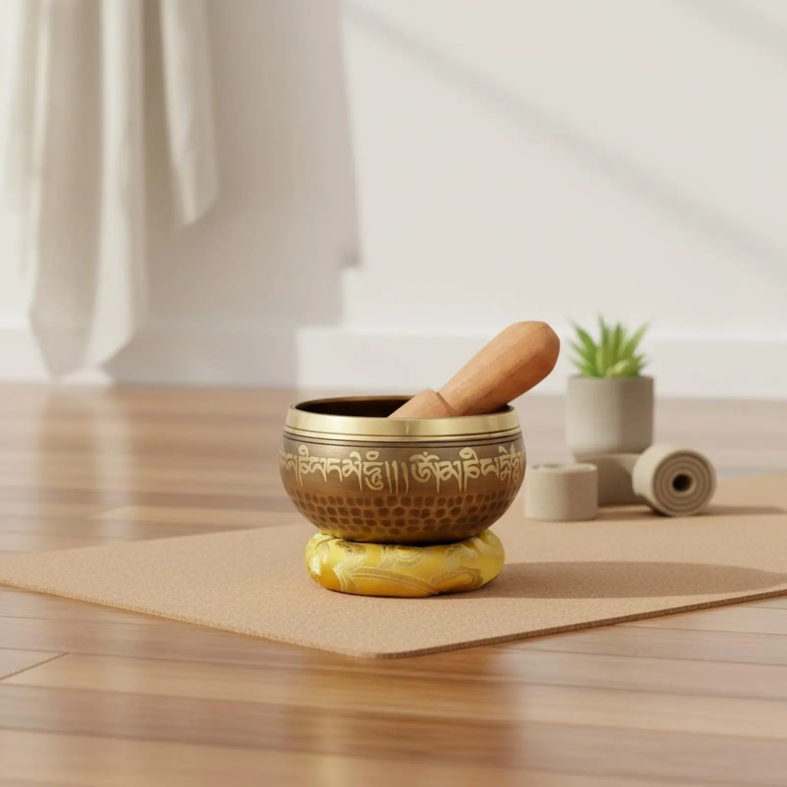 

Tibetan Singing Bowl Set Deep Deep Sound Handmade Brass Meditation Bowl for Relaxation