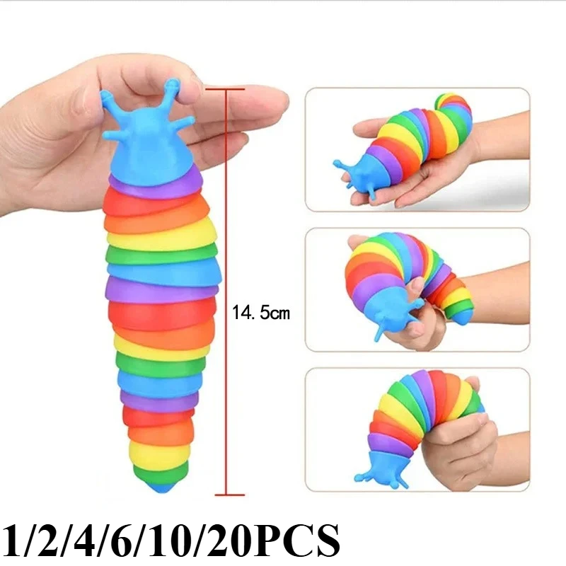 

Снимающийся и вентиляционный артефакт, новая имитация гусеницы, игрушка для снятия стресса, Радужная слизня, игрушка-головоломка, настольная улитка, стресс