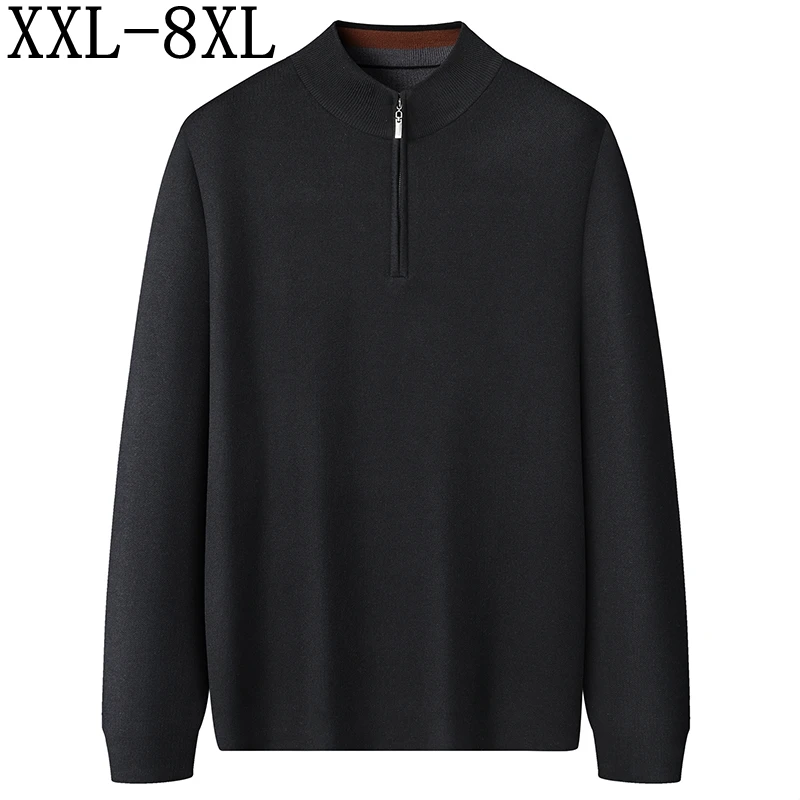 

8XL 7XL 6XL Pull Homme 2024 New Fall Winter High End Luxury Wool Turtleneck Sweater Men Clothes Soft Warm Mens Pullover Sweaters