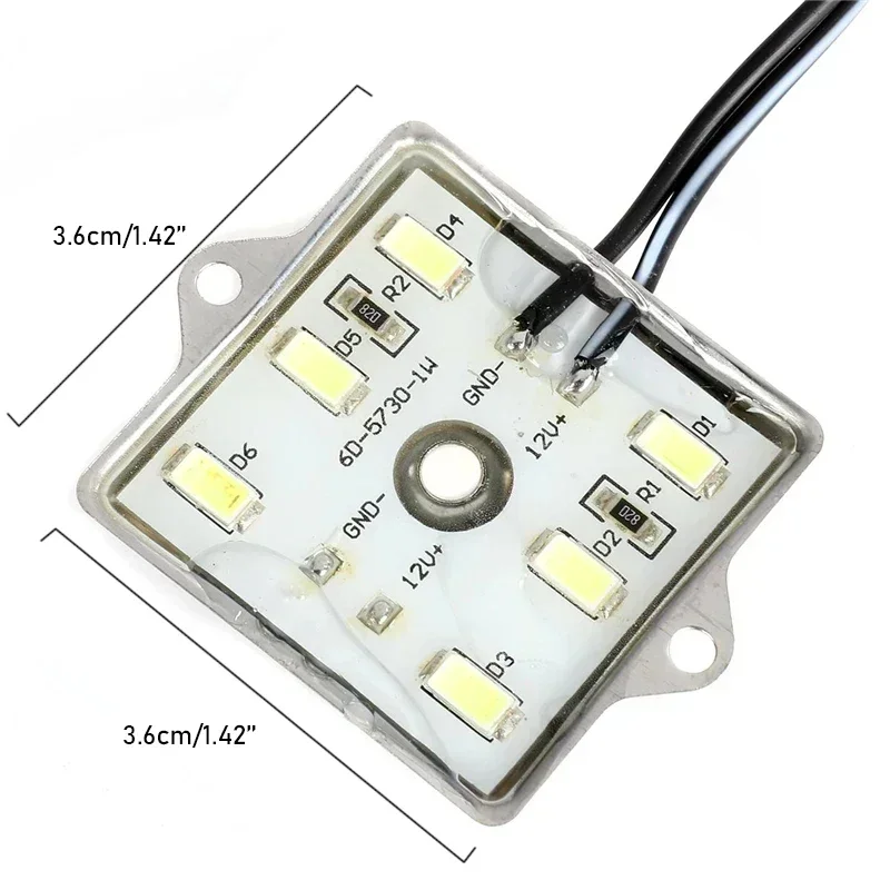 8 sztuk samochodowych świateł LED 6000K Oświetlenie łóżka ciężarówki 5730 48 diod SMD Wodoodporne światło do łodzi RV Pickup do Toyoty / Tundry / Chevy — zdjęcie 6