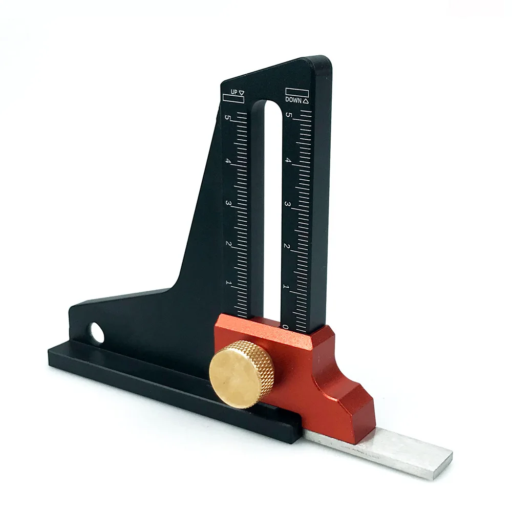 

0-50 мм фрезерный стол, измеритель высоты, регулируемый измеритель глубины настольной пилы с замком высоты, алюминиевый измерительный прибор для установки