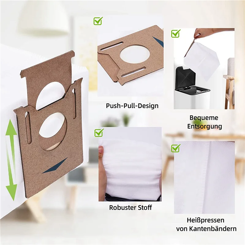 BAAM-Pacote de 20 sacos de aspirador de pó para ecovacs deebot n8 +, n8 pro +, ozmo t8, t8 aivi, t8 +, t9 + yeedi vac station aspiradores de pó