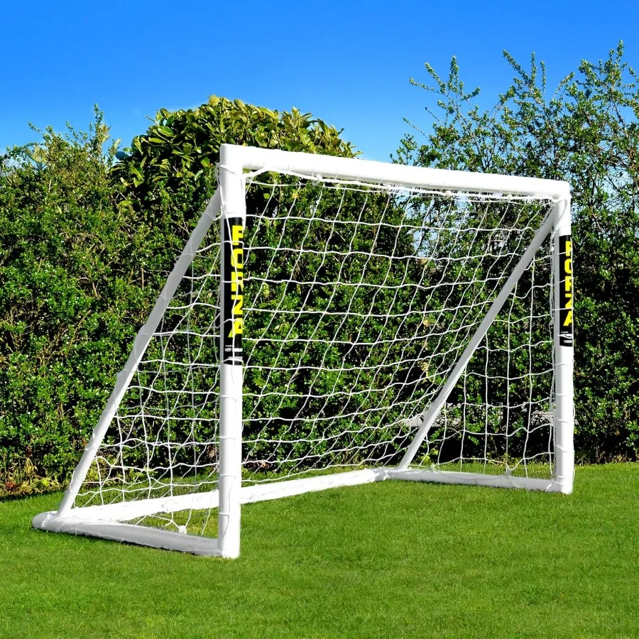 6 x 4ft Soccer Goal - 100%UK-Made Backyard Goal with Unbreakable Goalpost Bundle - Quick 2 Min Setup Durable Steel