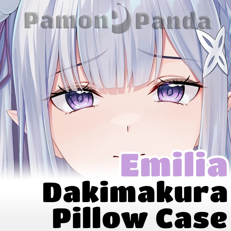 Emilia Dakimakura Re Zero Anime Hugging Pillow Case Full Body Cushion Cover Pillowcase Home Bedding Decor Otaku Gift SFYX