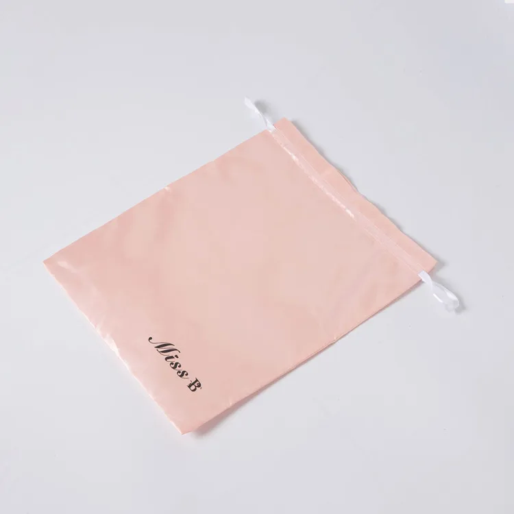 Custom Satin Extensions Hair Bags Ribbon Drawstring Luxry Goods Silk Packaging Pouches Makeup Case Shoes Cloth Wigs Storage Bag