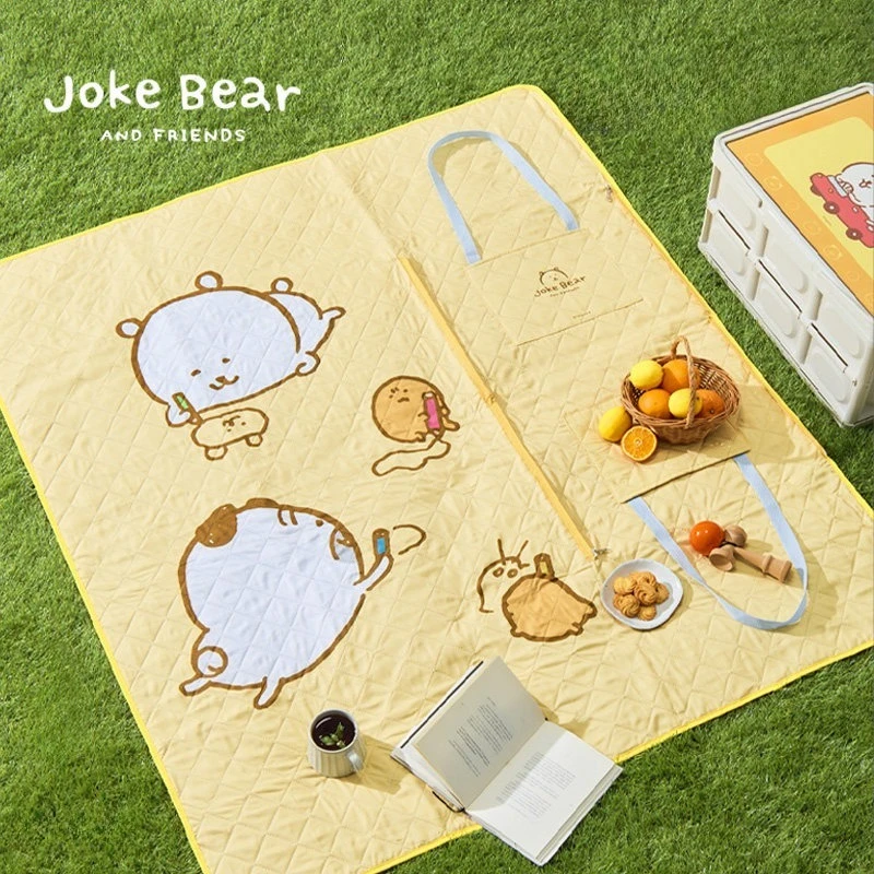 Anime Chiikawa Joke Bear Picnic Mat Foldable Portable Thick Wear Resistant Stain Resistant Cute Pattern Soft Touch Camping Mat
