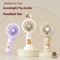 YS-2519-Patterned Handheld Fan - Removable Base, Low - Noise, Compact Size, Must - Have Summer Fan for Home/Travel/Office