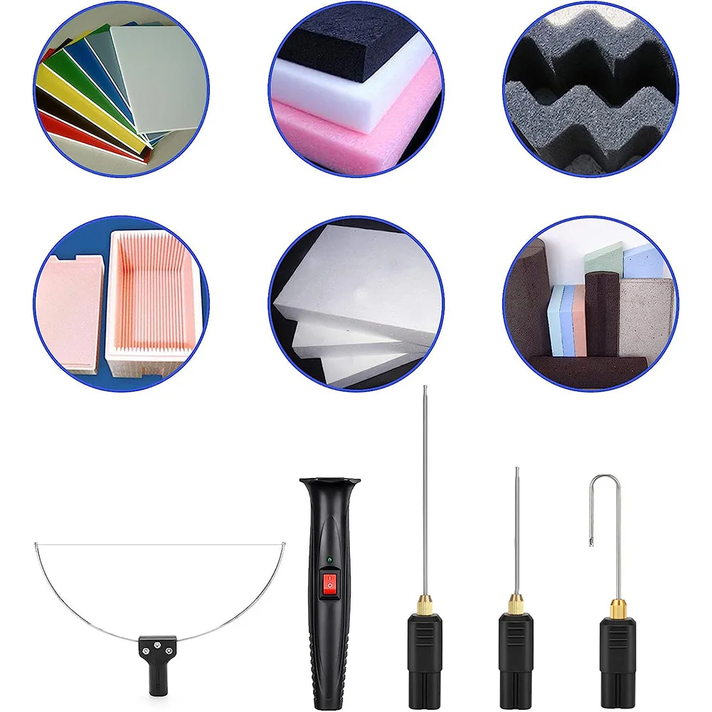 Heated Foam Cutting Pen Set with Digital Display Thermostat Electric Foam Engraver Carving Knife 100-300℃ Adjustable DIY Crafts