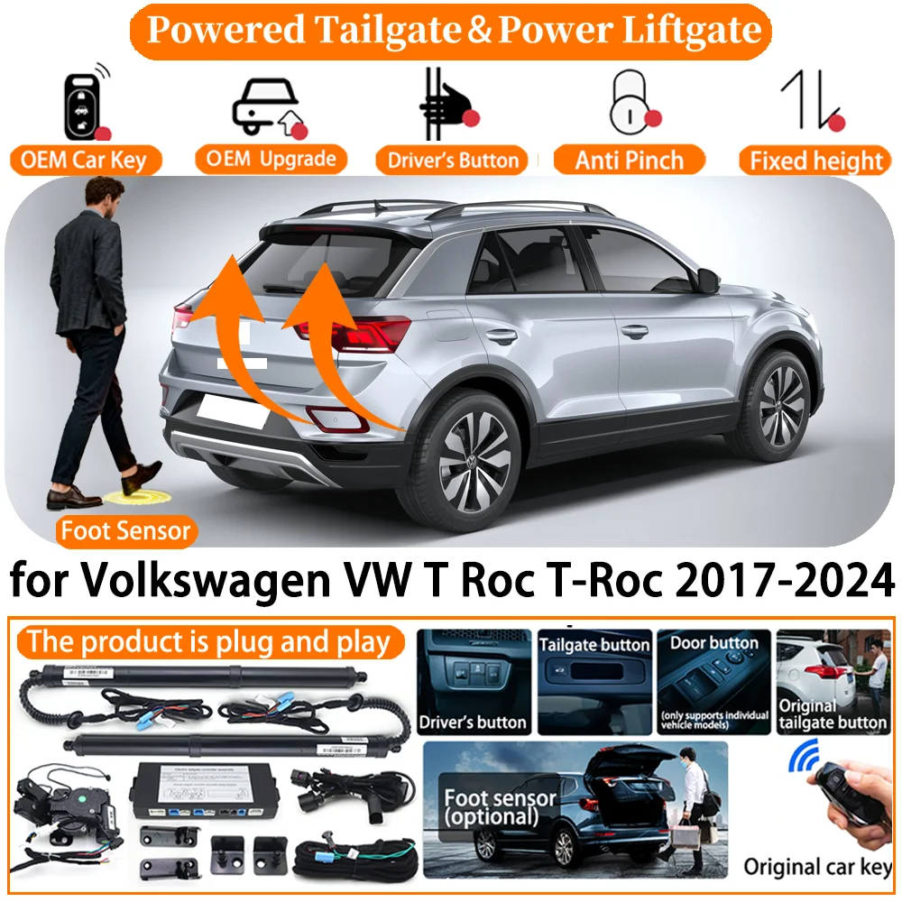 

Car Smart Powered Tailgate system for Volkswagen VW T Roc T-Roc 2017-2024 Automatic Electric Power Tailgate Tail Gate Lift kit