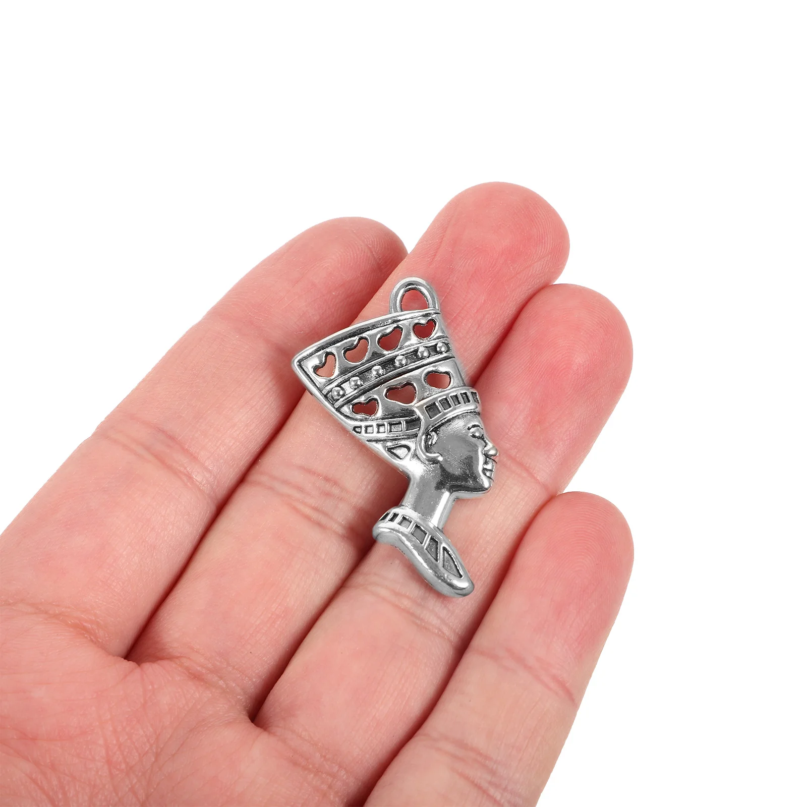 

20Pcs Alloy Egyptian Queen Pendant Charms DIY Jewelry Making Materials Earrings Necklaces Keychain Pendants Craft Supplies