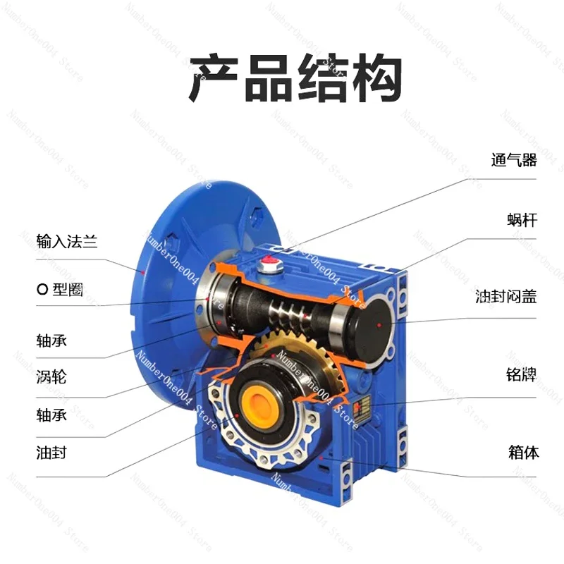 Applicable To Turbo Worm Gear Reducer NMRV Vertical Reducer Progressive Servo Gearbox with Motor Integrated