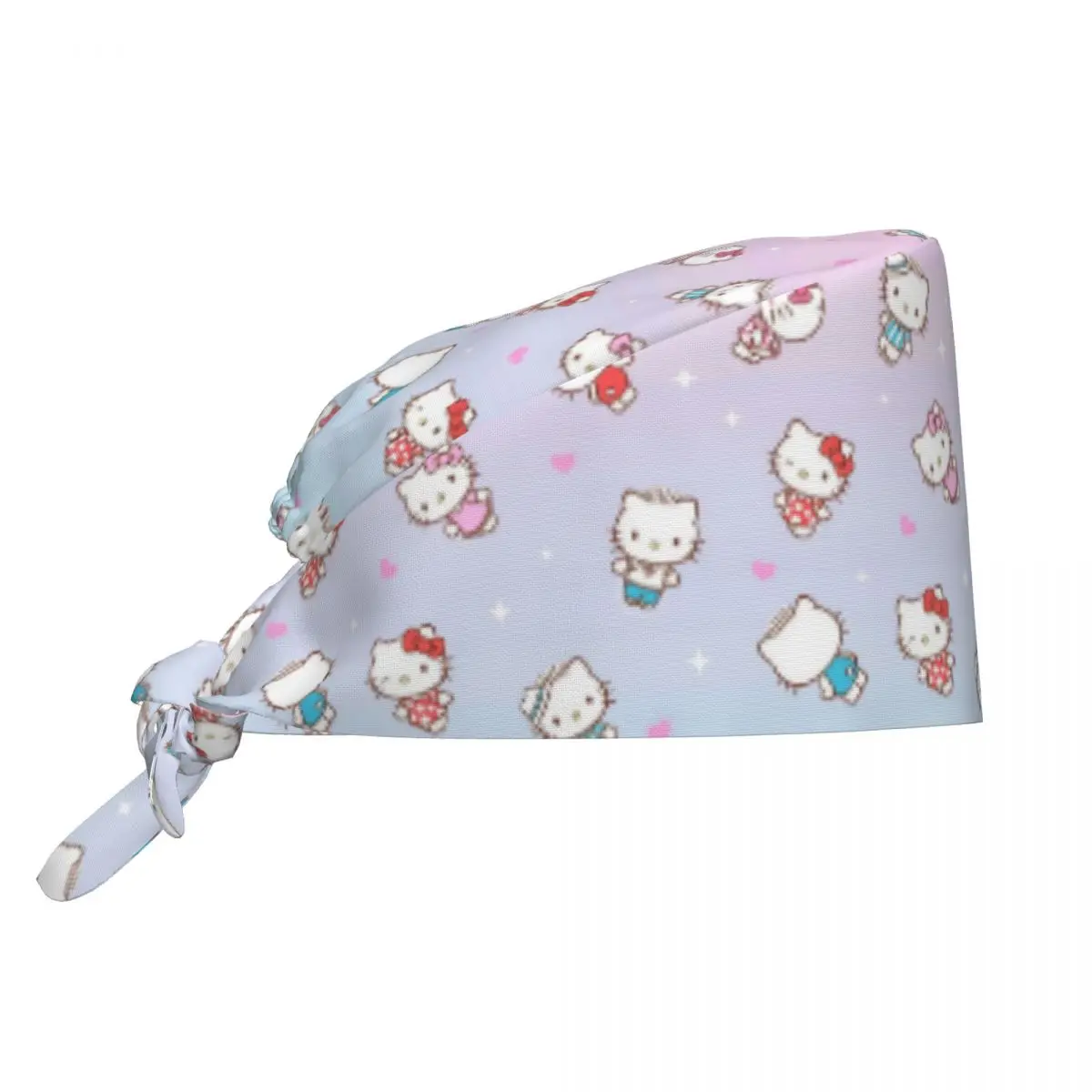 

Hello Kitty Cartoon Pattern Lab Surgeon Surgicals Caps Nurse Dentist Spa Work Hats Cap Casual Unisex Scrubs Caps