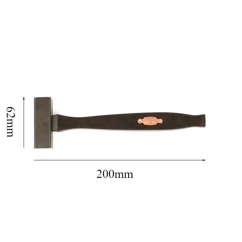 200mm Classic Small Square Hammer 440C Steel Head with Ebony Wood Handle Woodworking Steel Hammer Woodworking Handmade DIY Tools