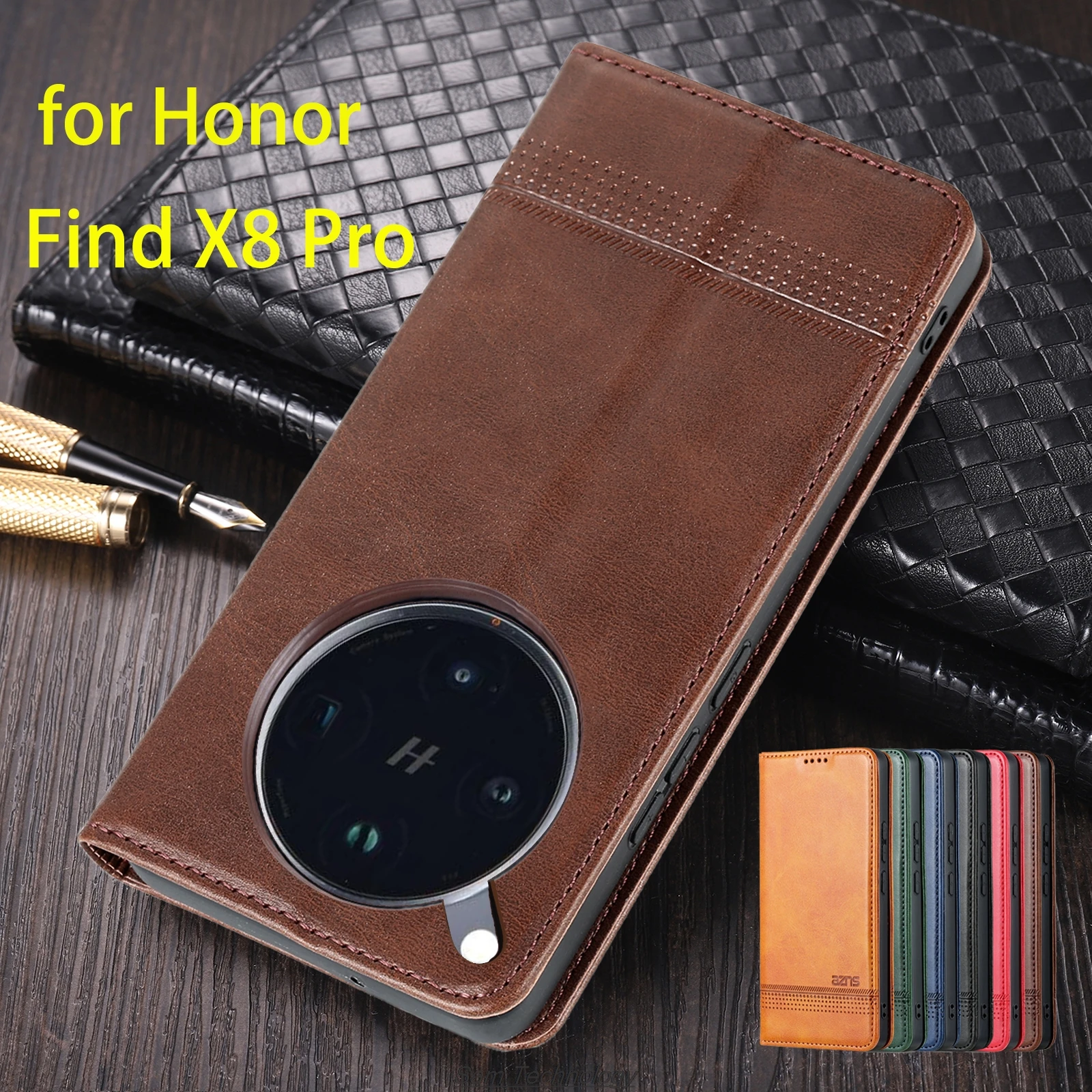 Deluxe Magnetic Adsorption Leather Fitted Case for OPPO Find X8 Pro PKC110 PKC130 6.78