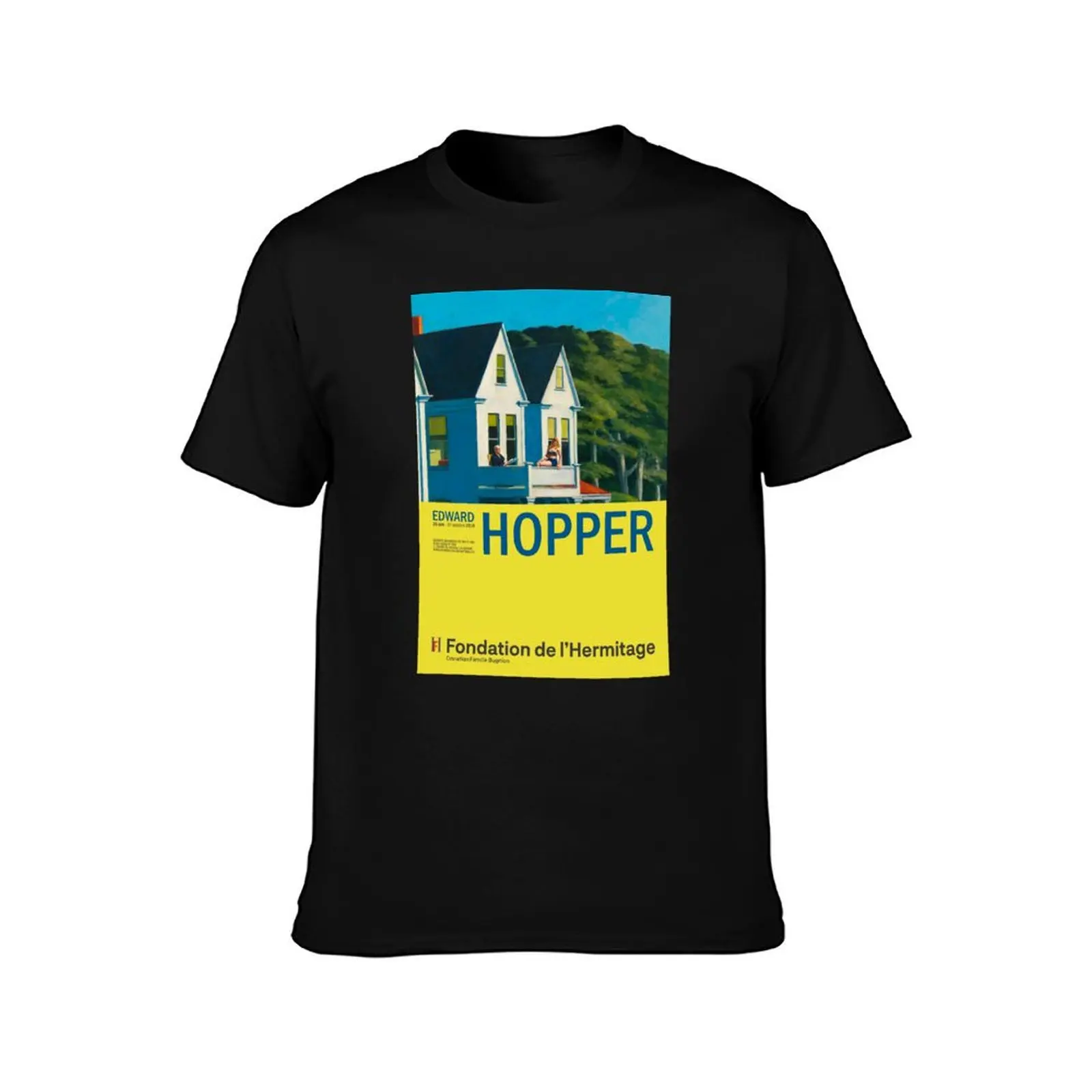 Edward Hopper - Second Story Sunlight - Minimalist Exhibition Art Poster T-Shirt Ultra Soft Breathable Tee Top T-Shirt