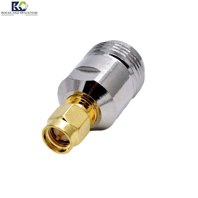 N Yin to SMA Male Pin Inner Hole Copper Core Electroplating RF Antenna Connector SMA-J/N-K Adapter Connector