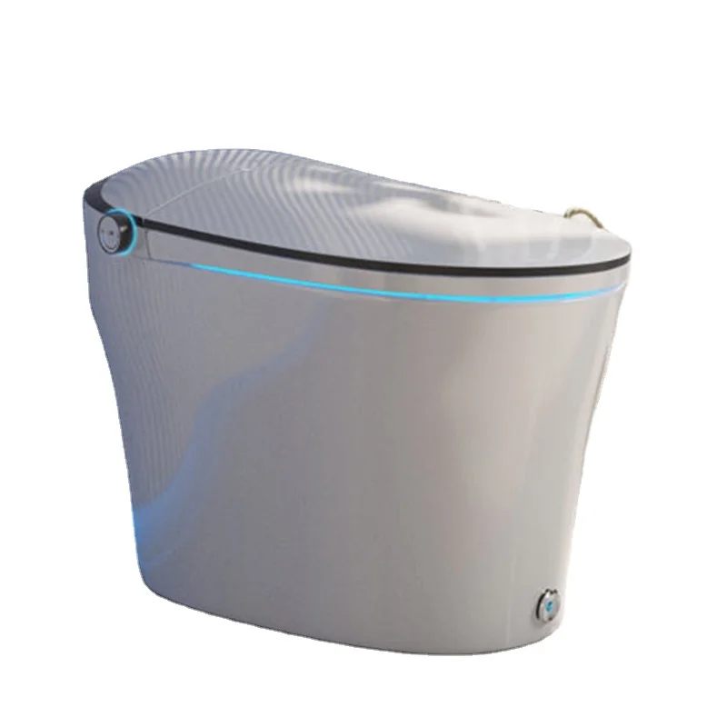 

Advanced Smart Bidet Toilet With Quiet-Closed Heated Seat Sensor Auto Foot Kick & Blackout Flush Black Color