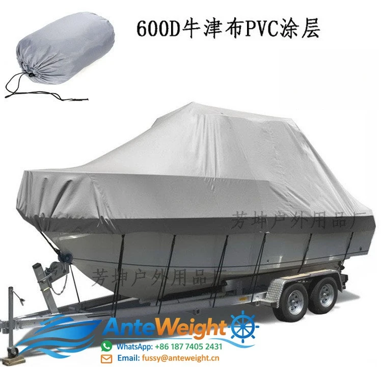 600D Oxford PVC Coated Boat Cover, V-Shape Yacht Shield | Heavy-Duty Outdoor Protection Against Rain & UV