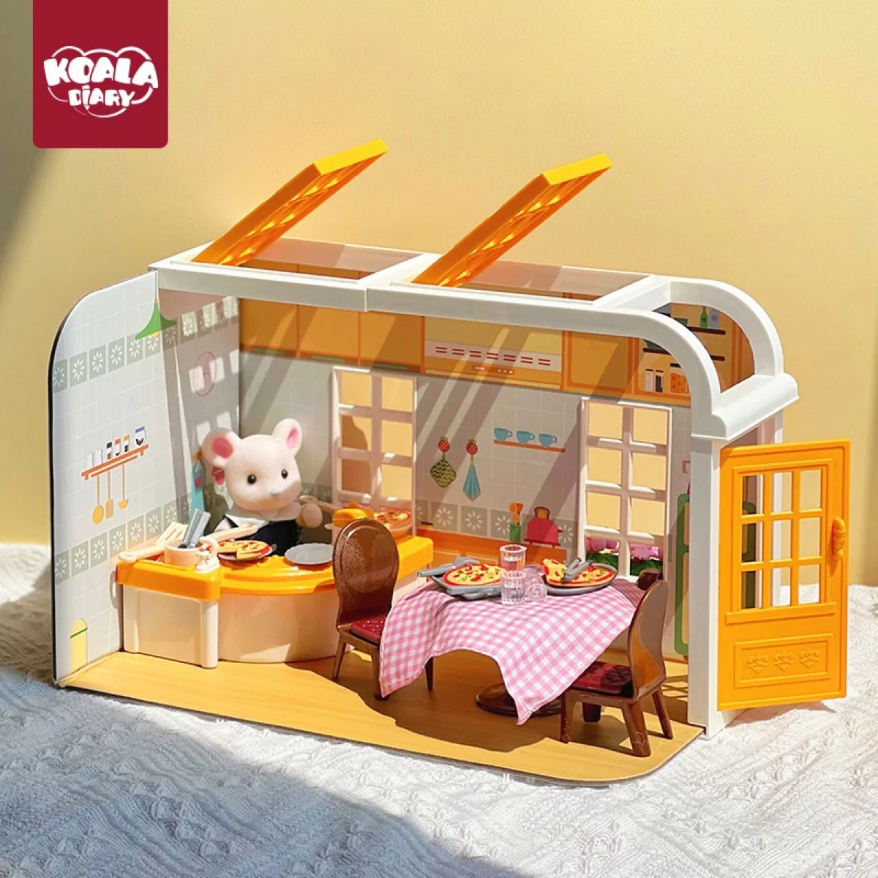 Koala Diary Top selling Sunshine Room Mini Scene Kitchen Bedroom Dollhouse Girl Play Toy