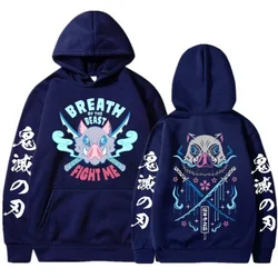 Demon Slayer Anime Japonês Hoodie Pullovers De Algodão Das Mulheres Dos Homens Camisolas Harajuku Impressão Tops Casual Hip Hop Streetwear Roupas