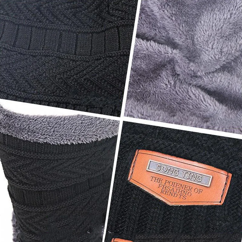 الشتاء سميكة محبوك قبعة للرجال النساء الدافئة الرقبة قبعة متكاملة مريحة دنة قبعة يندبروف البرد مقاومة قبعة الموضة