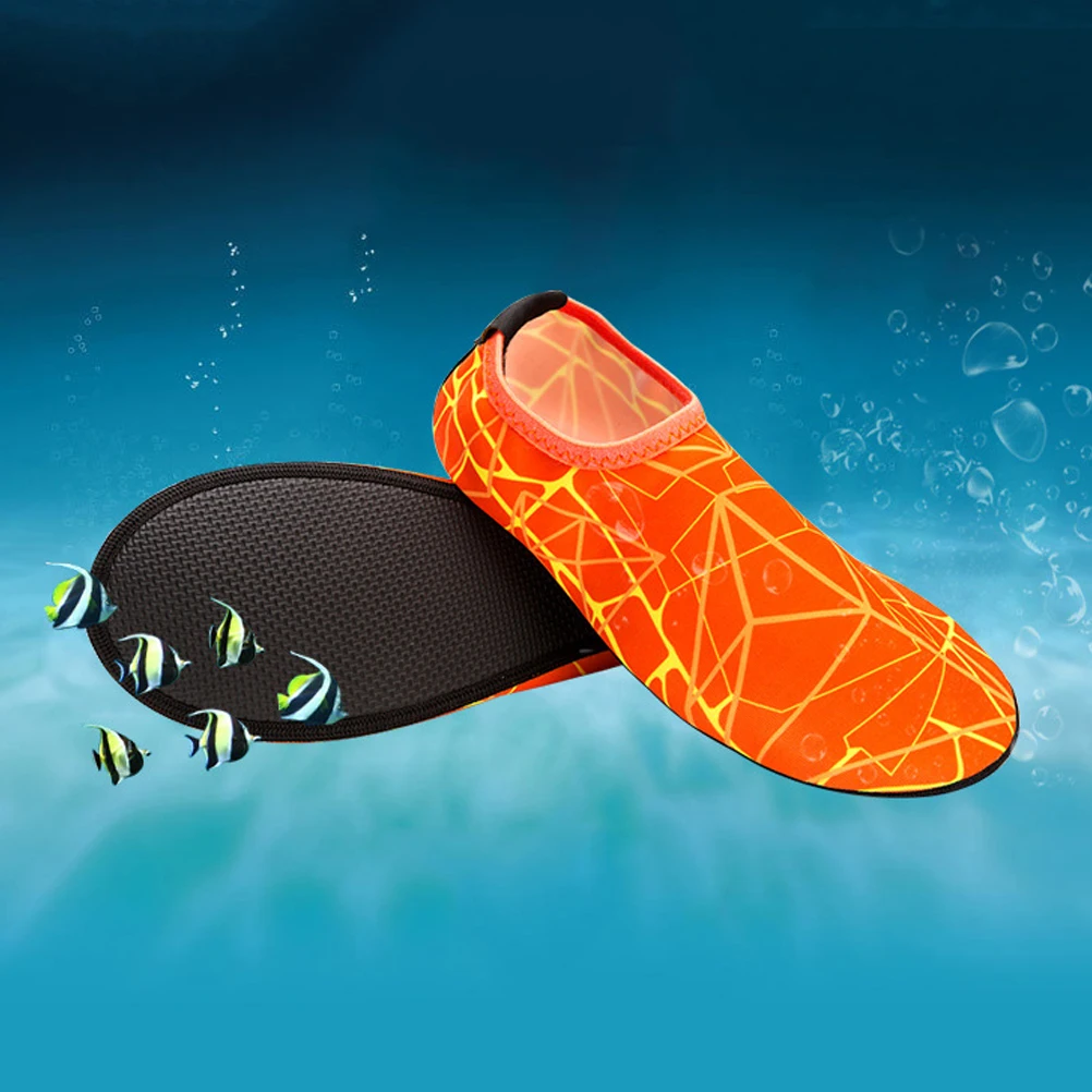 

1 Pair of Adult Non-slip Diving Socks Quick Dry Short Socks Snorkeling Swimming Socks Size S 34-35 Orange