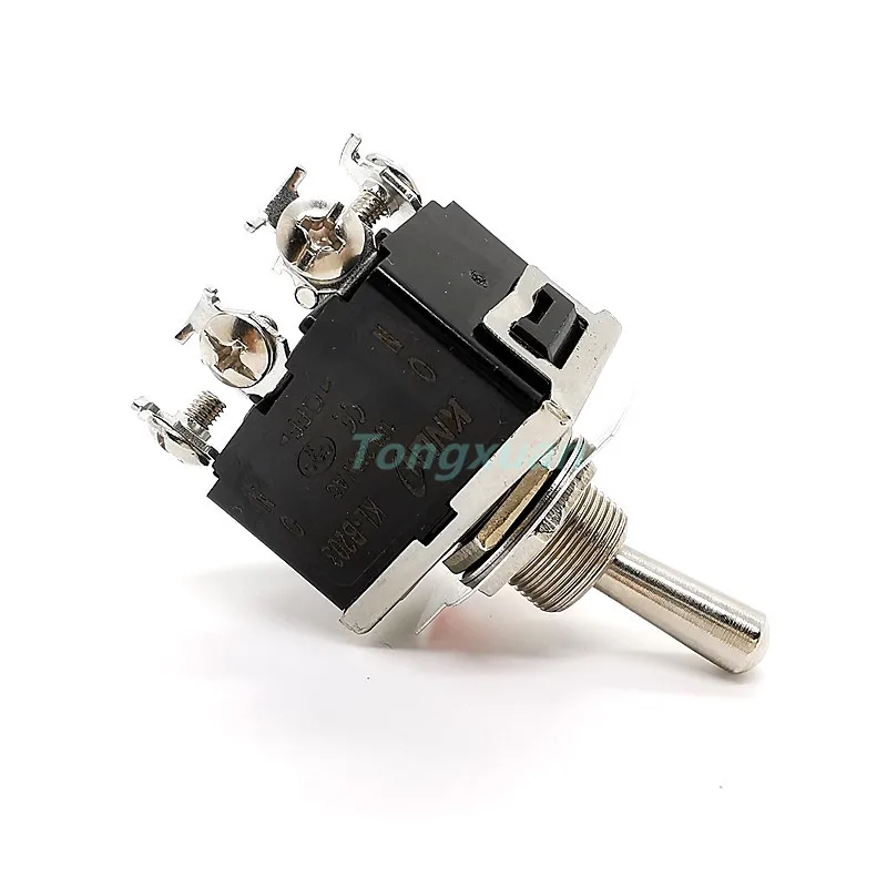 1PC Black Toggle Switch E-TEN1021,1121,1122,1221,1321,1322 Screw ON OFF ON Locking Momentary Reset Spring Return 16A/250VAC