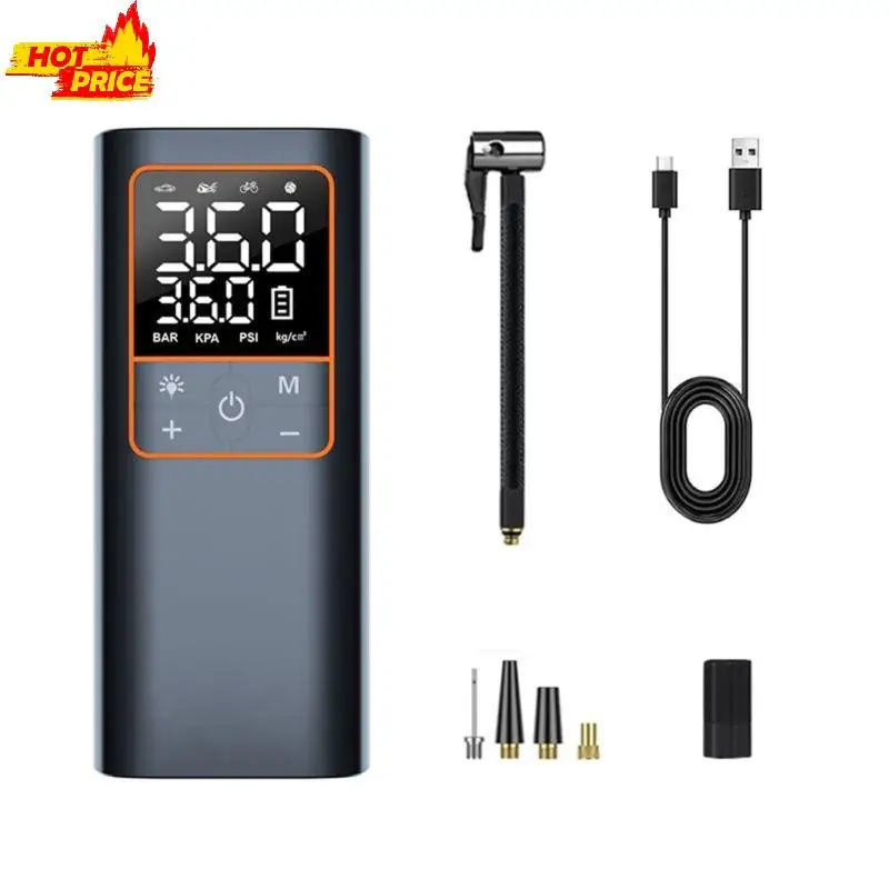 

Цифровые надувные настройки шин Портативные беспроводные воздушные воздушные насосы с светодиодным светом Универсальный шин