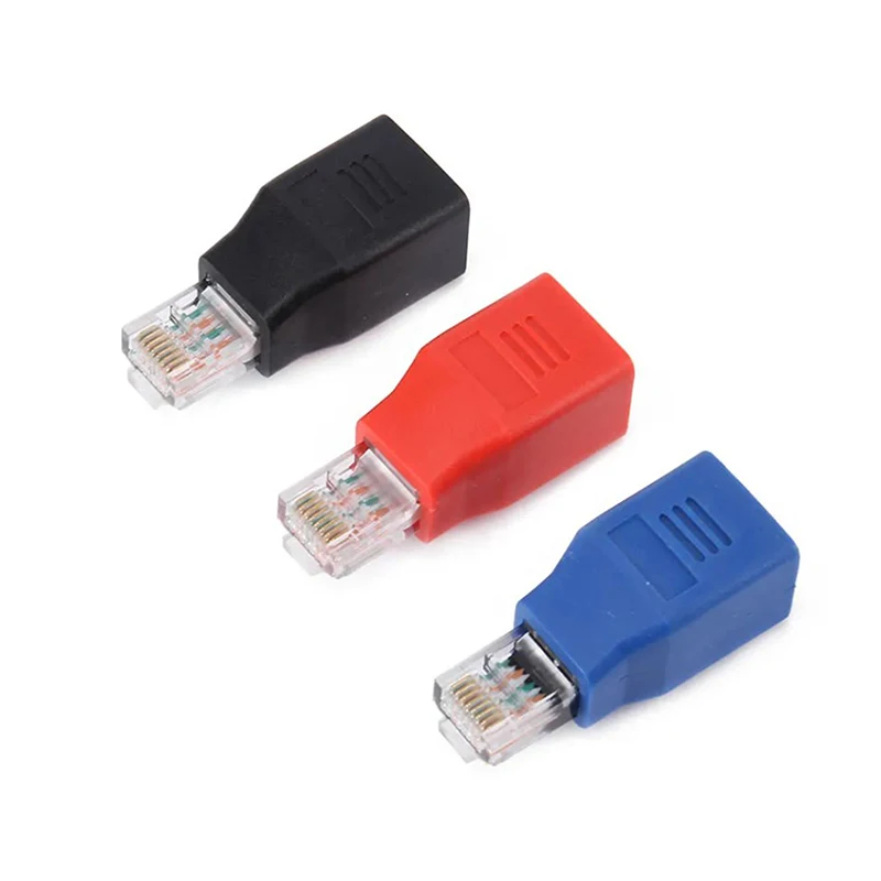 RJ45 M/F Crossover Adapter Male To Female Crossed Ethernet Cable Adaptor DF