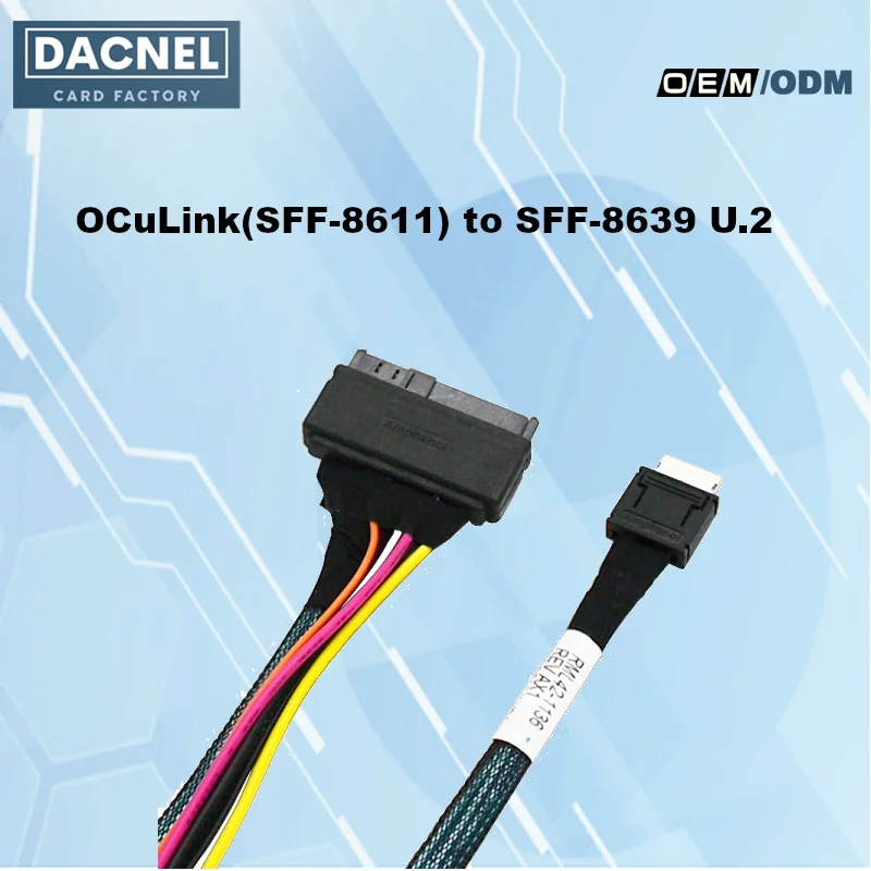 

Oculink(SFF-8611) to SFF-8639 U.2 Cable PCIe 4.0 1M
