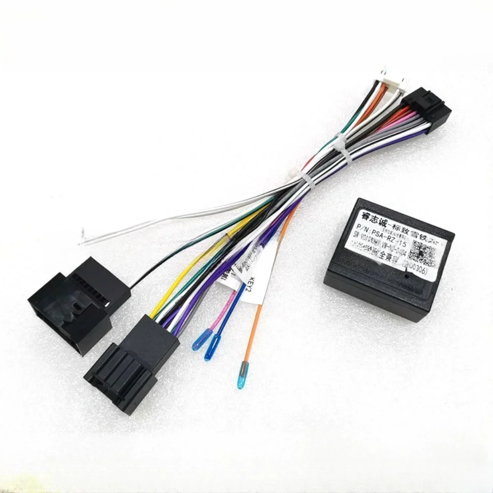 NewestRaise Canbus Box PSA-RZ-15 For Peugeot 208 /Citroen C3 Big Screen Android Radio 2021-2023 16Pin Wiring Harness Power Cable