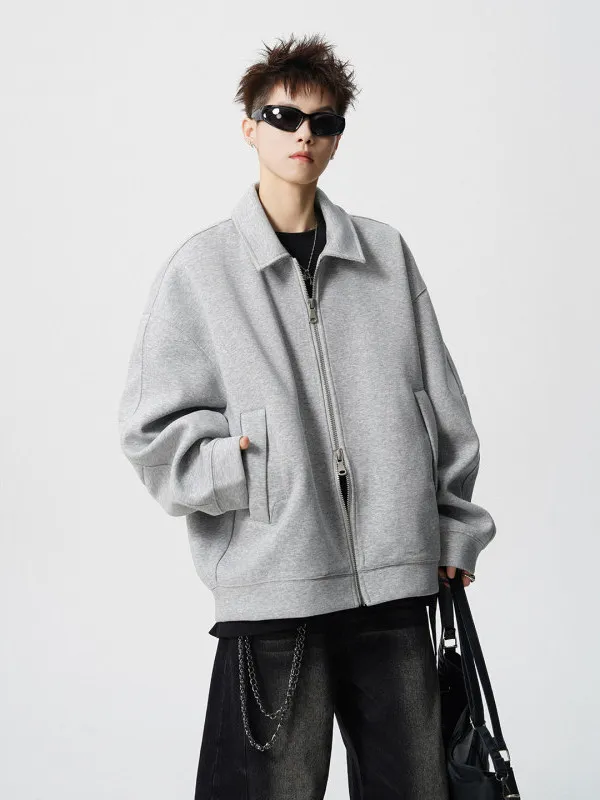 

Мужская повседневная свободная куртка-свитшот TANGZ Studio с воротником, винтажная, универсальная, из смесового полиэстера и хлопка, осенняя верхняя одежда