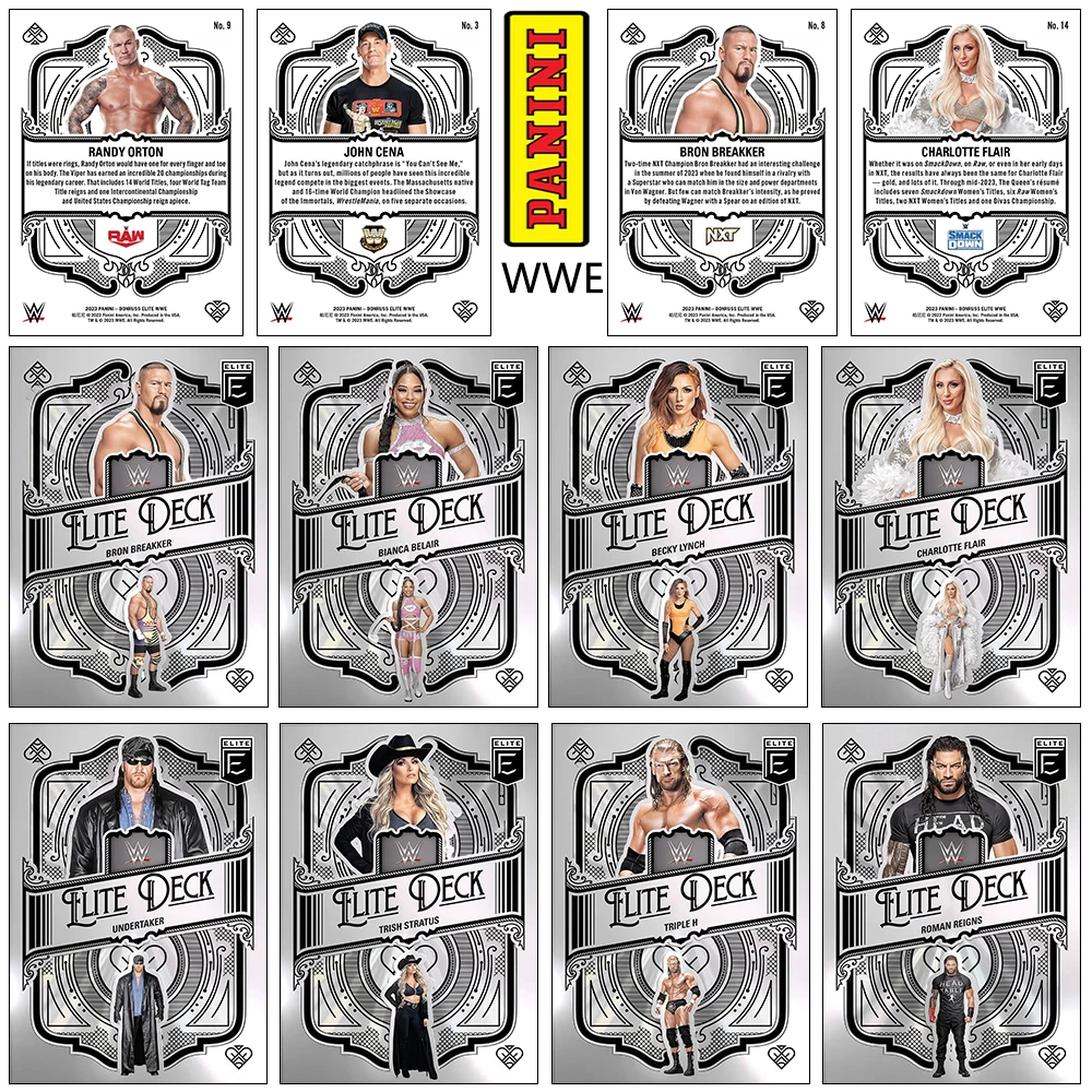 Tarjetas Coleccionables de Lucha Libre WWE 2023 DIY con Textura Láser de Undertaker, Randy Orton, John Cena, Roman Reigns y BELAIR, Regalo Navideño para Niños