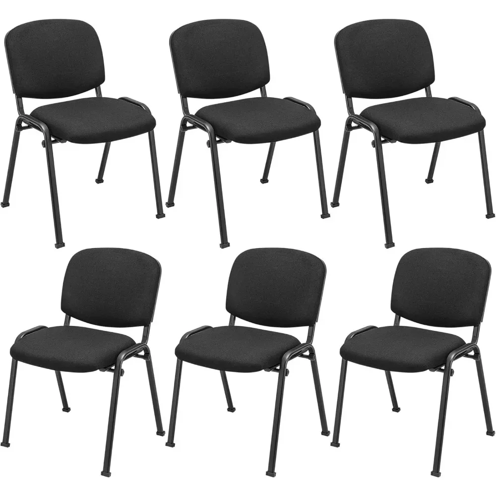 

Conference Chairs Set of 6 with Upholstered Back & Seat, Ergonomic Office Reception Chair, Stackable Conference Chairs